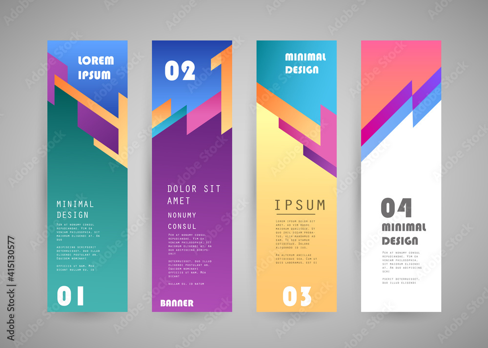 Vector vertical banner template, abstract design Vector vertical banner template, abstract design