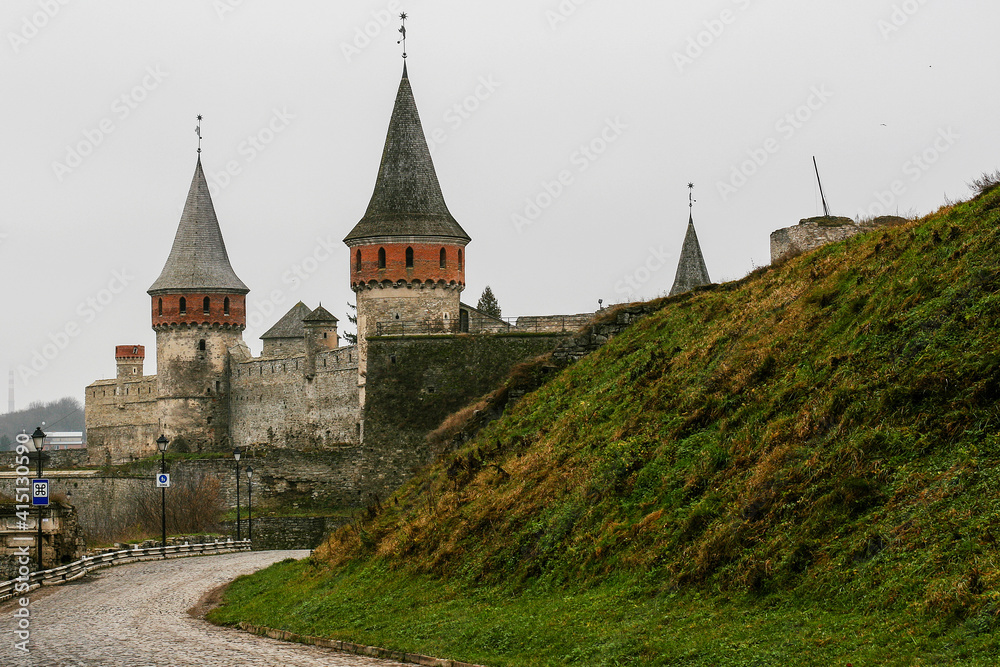 The ancient fortress castle Kamenetz-Podolsky