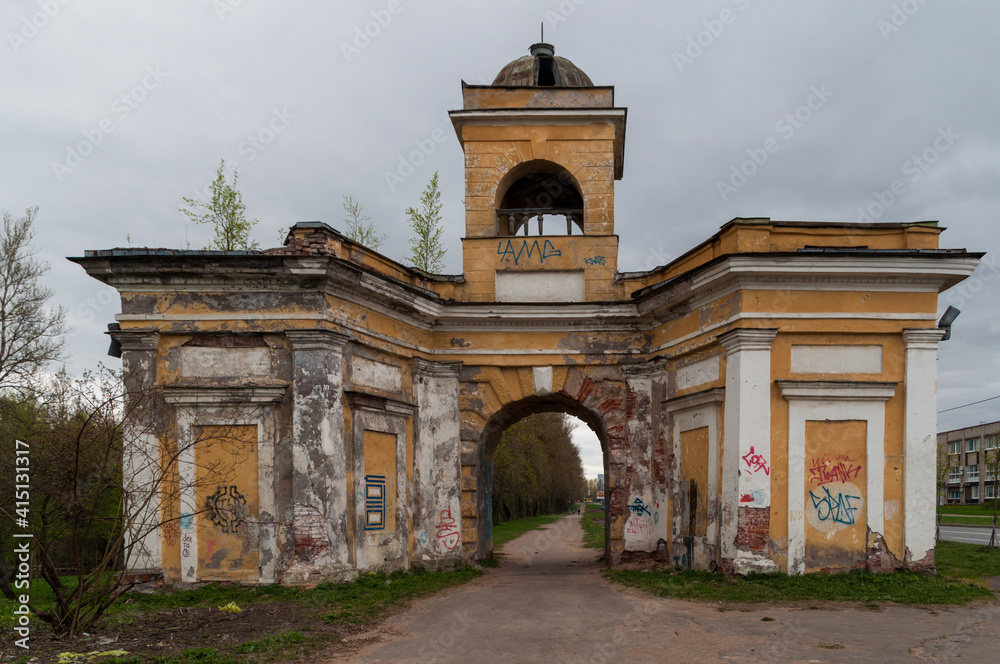 The old Gate of Powder Factory, Saint-Petersburg