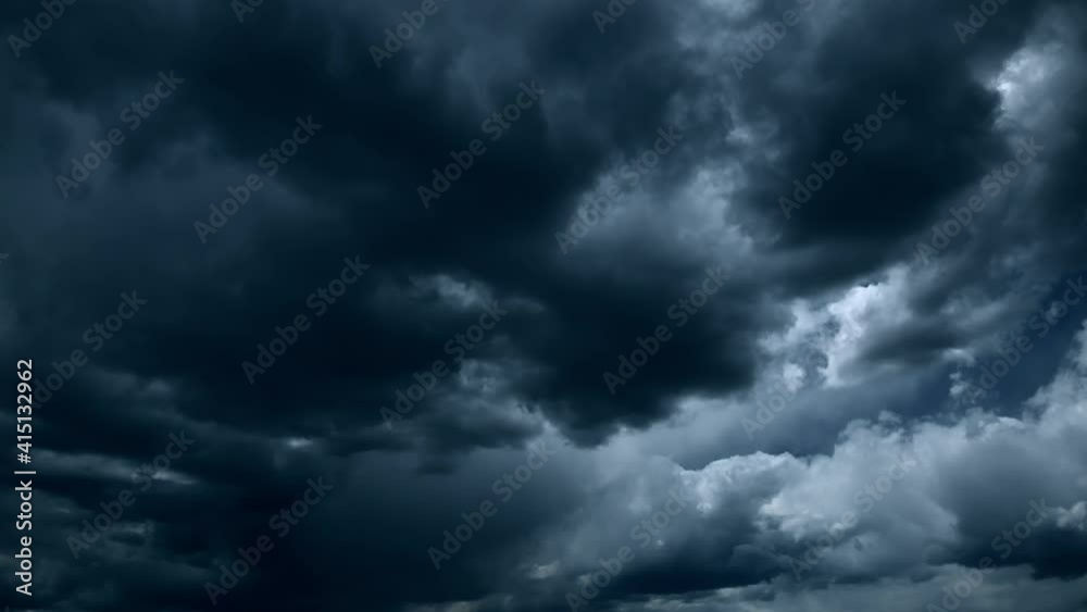 Nature Environment Dark huge cloud sky black stormy cloud motion big stormy rain day thunderstorm clouds dancing panorama horizon Time lapse blue cloud moving oxygen Storm giant moving fast movie time
