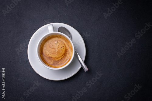 Closeup of a cup of coffee 