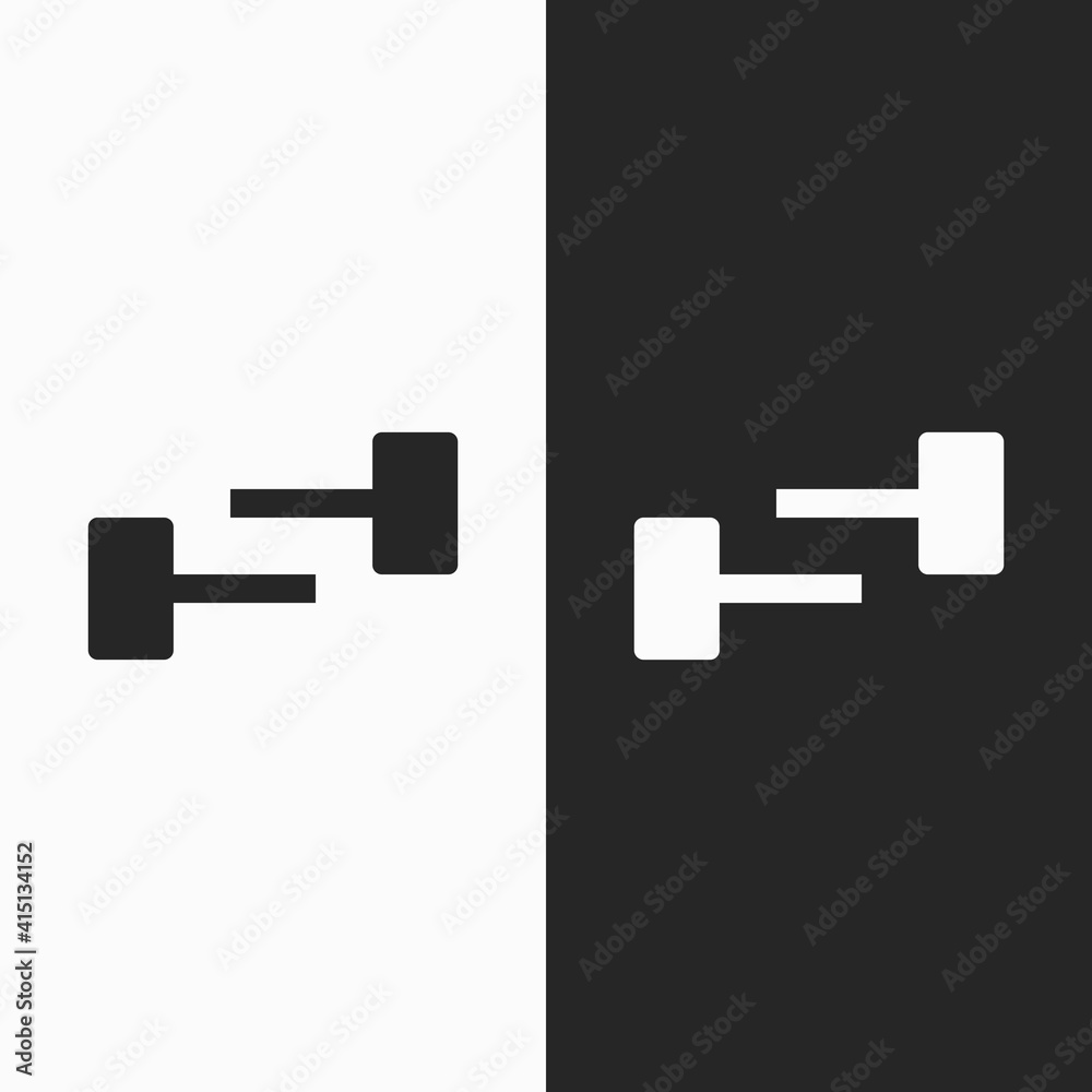 Obraz premium Letter S Hammer with modern style.