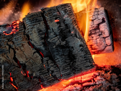 Burnt wood texture, abstract background