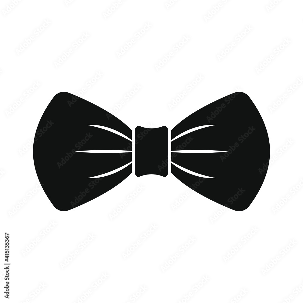 Bow tie icon. Black formal male neck tie symbol isolated on white background. Vector illustration. Bow tie icon. Black formal male neck tie symbol isolated on white background. Vector illustration.