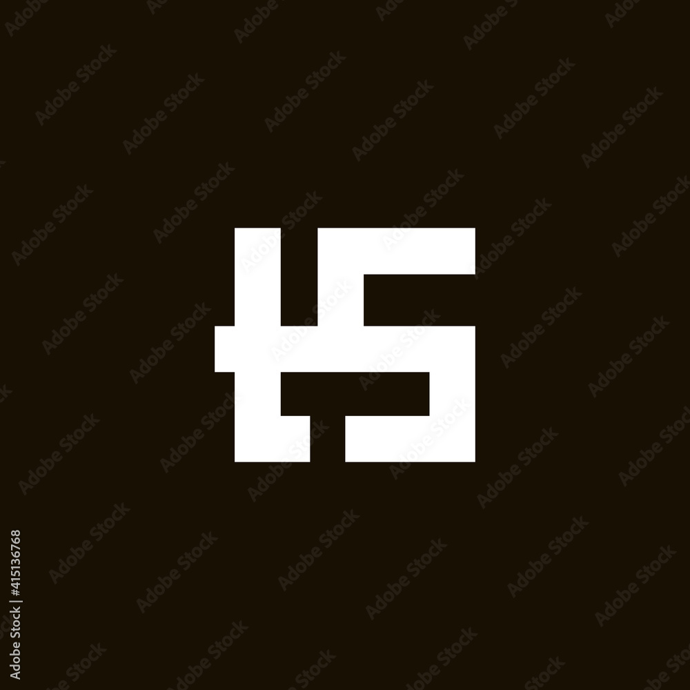 TS monogram logo. Ts minimalist initials or icon for a company or business in a geometrical style. Black and white vector illustration. TS monogram logo. Ts minimalist initials or icon for a company or business in a geometrical style. Black and white vector illustration.