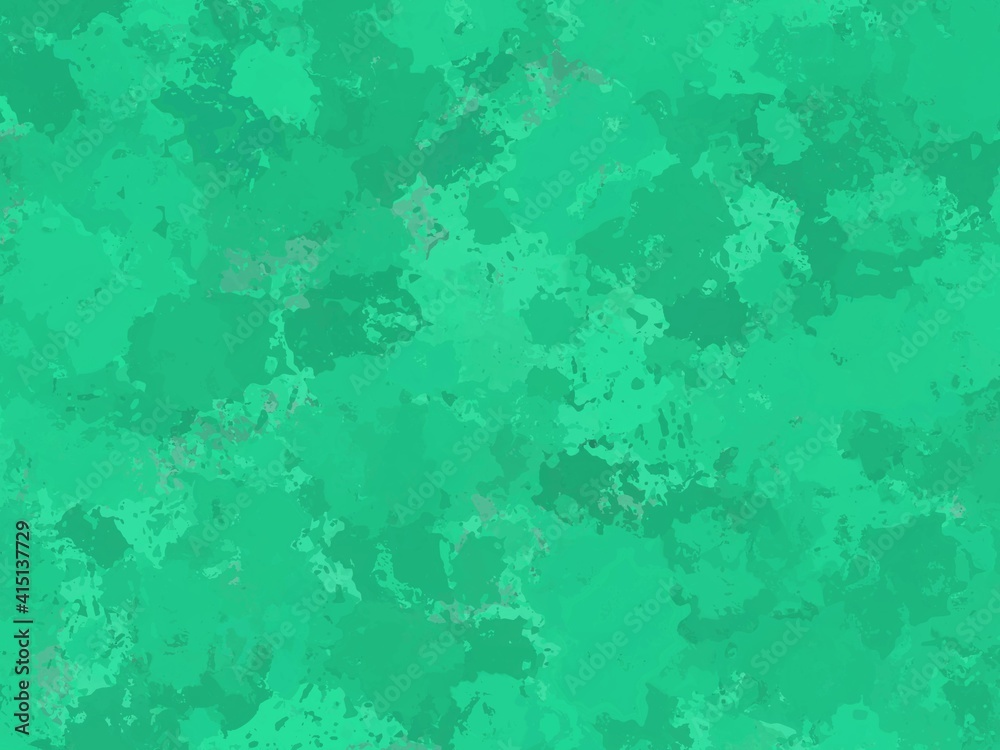 Green background with paint. Digital art illustration
