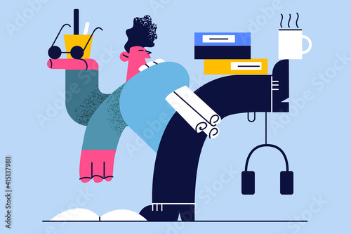 Multitask, management, balancing daily tasks concept