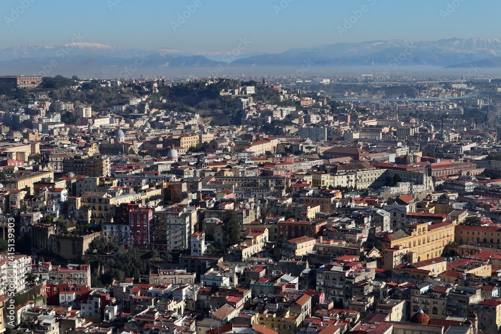 Napoli - Panorama verso il Rione Sanità dal Belvedere San Martino