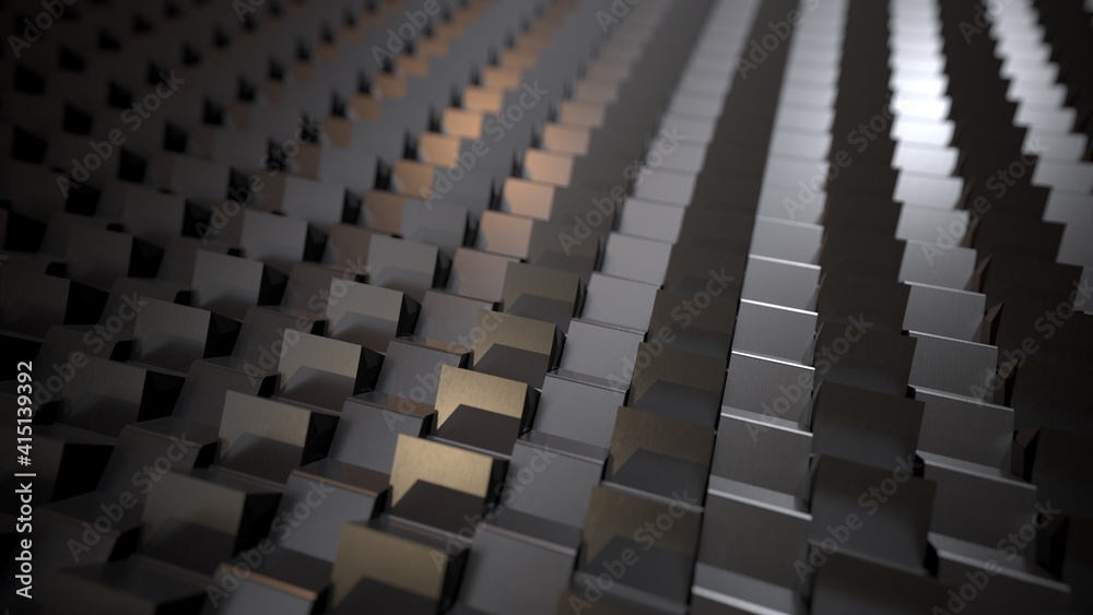 metal geometric shapes background 3D computer generated metal geometric shapes background 3D computer generated