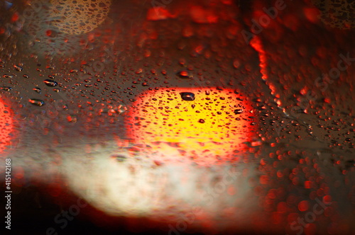 red background