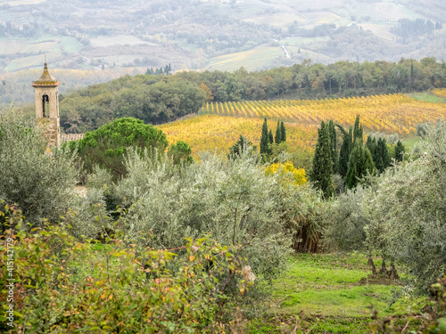 Europe, Italy, Chianti. Pieve di Santa Maria Novella near Radda in Chianti.