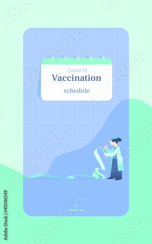 Story with doctor processing vaccination requests