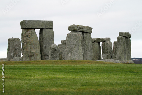 Prehistoric monument Stonehenge in Wiltshire, England is a UNESCO World Heritage Site and British cultural icon. photo