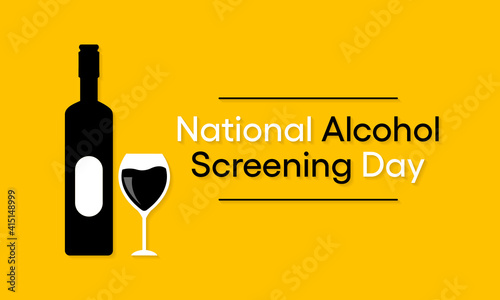 Vector illustration on the theme of National Alcohol screening day observed each year during April.