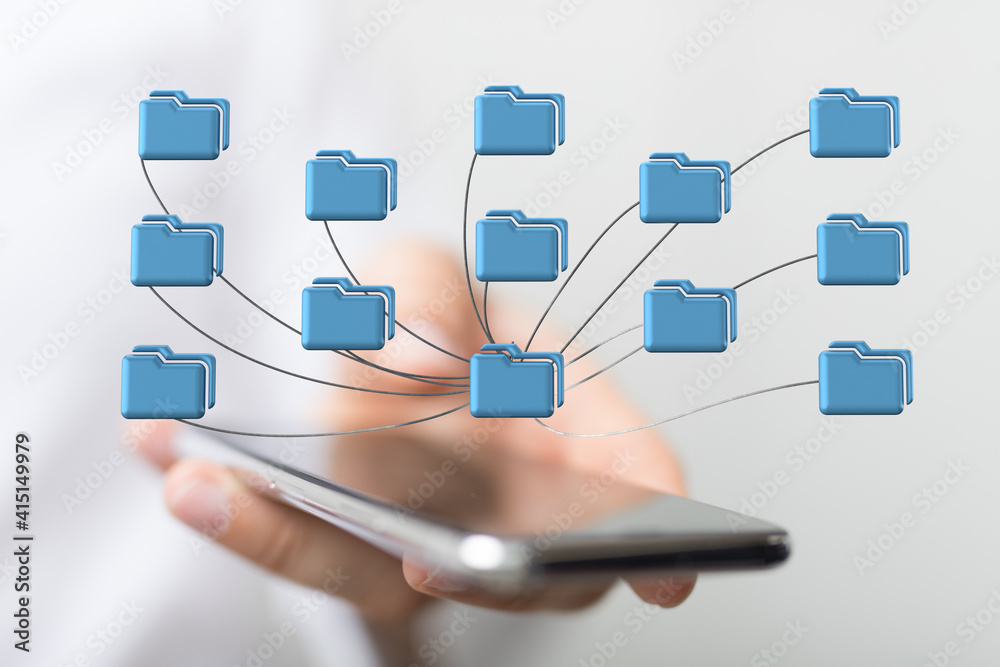 Connecting people on the internet, nodes transforming. Social network connections. Information technology of internet of things IOT big data