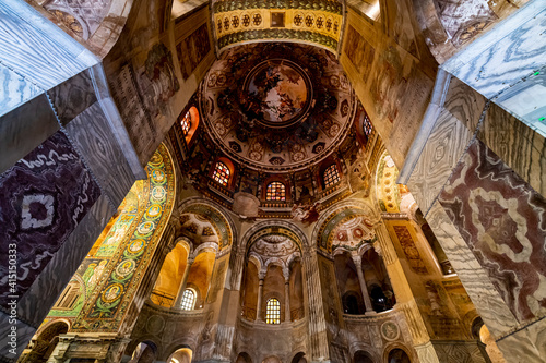 Beautiful mosaics in the Basilica di San Vitale, Ravenna, Emilia-Romagna photo