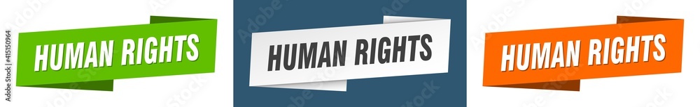 human rights banner. human rights ribbon label sign set human rights banner. human rights ribbon label sign set