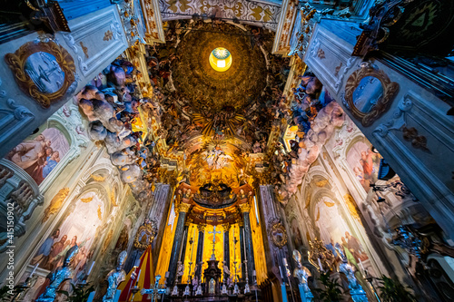 Interior of the Basilica di Santa Maria Assunta, Sacro Monte di Varallo, Piedmont photo