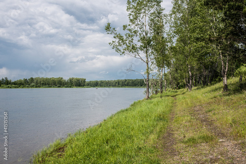 Fototapeta Naklejka Na Ścianę i Meble -  Yenisei river near village of Bolshoy Balchug in Siberia