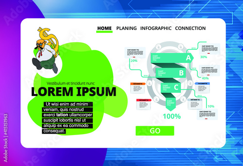 Business concept for internet banners, social media banners, headers of websites, vector illustration 