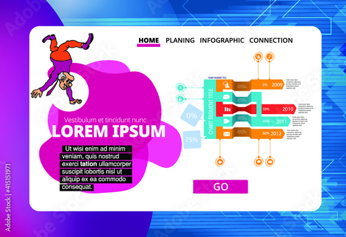 Business concept for internet banners, social media banners, headers of websites, vector illustration 