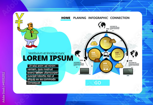 Business concept for internet banners, social media banners, headers of websites, vector illustration 