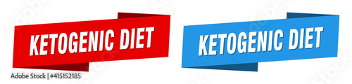 ketogenic diet banner. ketogenic diet ribbon label sign set