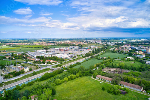 Italy, Mantua, city outskirts and shopping centers