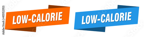low-calorie banner. low-calorie ribbon label sign set