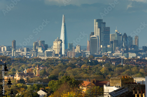 London cityscape from Crystal Palace, London photo