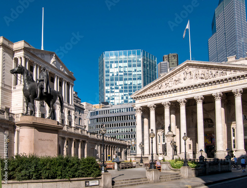 The Bank of England on Threadneedle Street, Royal Exchange and Cornhill, City of London, London photo