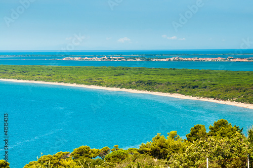 View of Duna di Feniglia, Thyrrenian sea, Ansedonia, Grosseto province, Maremma, Tuscany photo