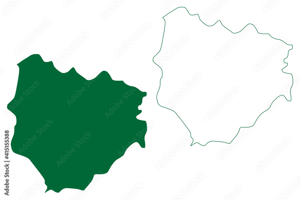 Obraz premium Anjaw district (Arunachal Pradesh State, Republic of India) map vector illustration, scribble sketch Anjaw map