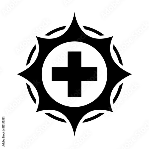 Fotografi Cleric sign icon for role playing or board game on white background - Image