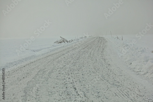 snow on the road