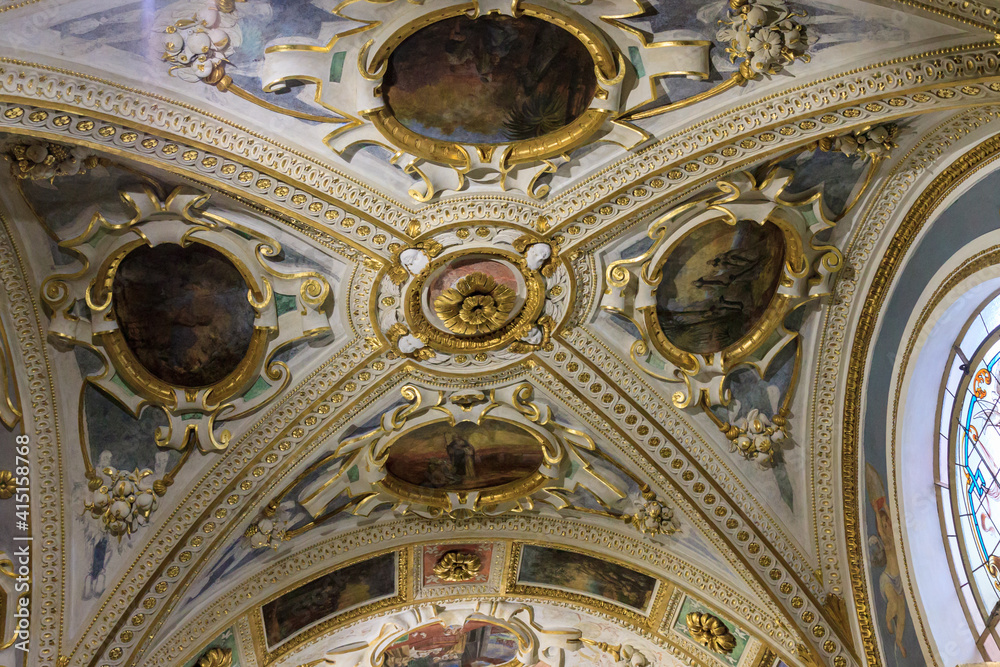 Painted ceiling in the old church