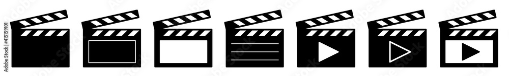 Clapper | Clapboard Logo | Clapperboard Variations #isolated #vector