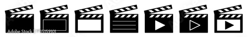 Foto Clapper | Clapboard Logo | Clapperboard Variations #isolated #vector