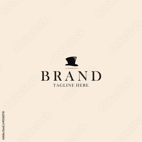 Top Hat icon or logo isolated sign symbol vector illustration - high quality black style vector icons
