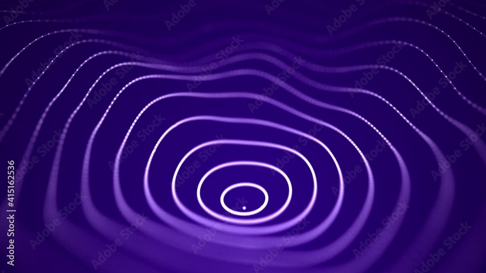 Abstract circle wave with moving dots. Flow of particles. Cyber technology illustration. 3d rendering Abstract circle wave with moving dots. Flow of particles. Cyber technology illustration. 3d rendering