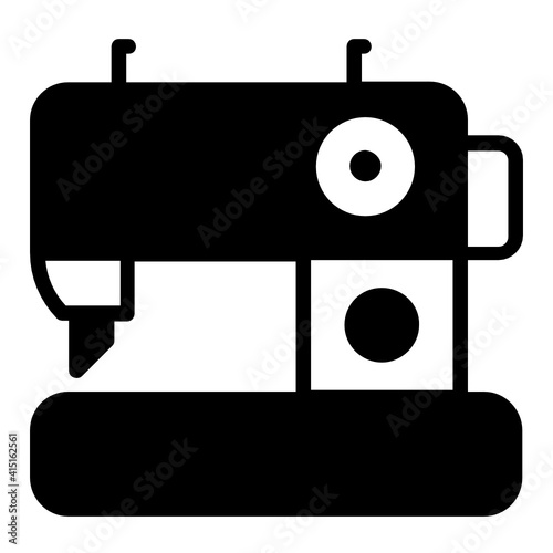Tailor Services Business Symbol on White background, Sewing Studio Concept Vector glyph Icon Design,