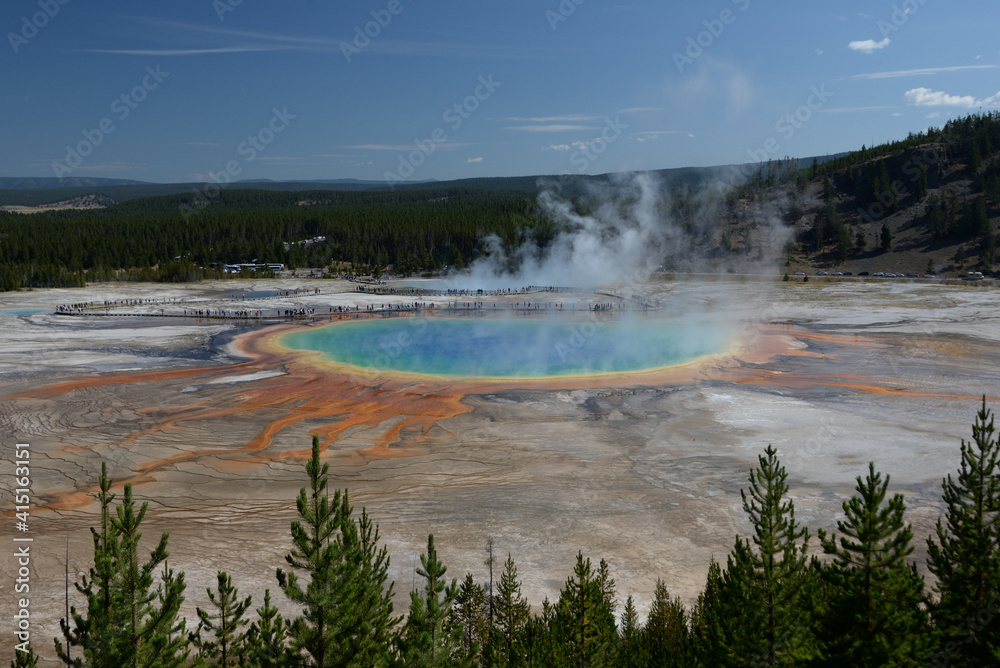 Grand Prismatic Spring at Yellowstone National Park, Wyoming Grand Prismatic Spring at Yellowstone National Park, Wyoming