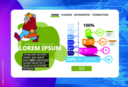 Business concept for internet banners, social media banners, headers of websites, vector illustration 