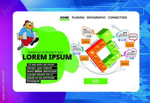 Business concept for internet banners, social media banners, headers of websites, vector illustration 