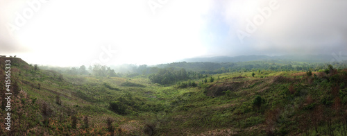 mist in the mountains at Tomata Central Sulawesi Indonesia photo