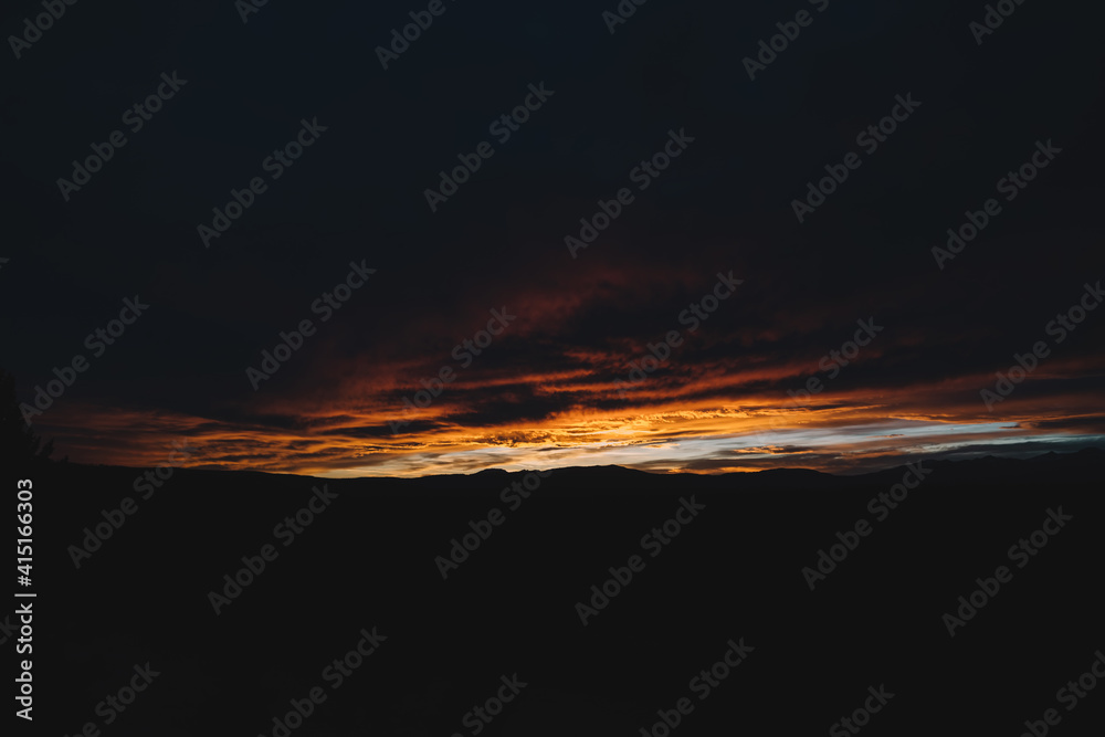 Picturesque sunset sky in countryside Picturesque sunset sky in countryside