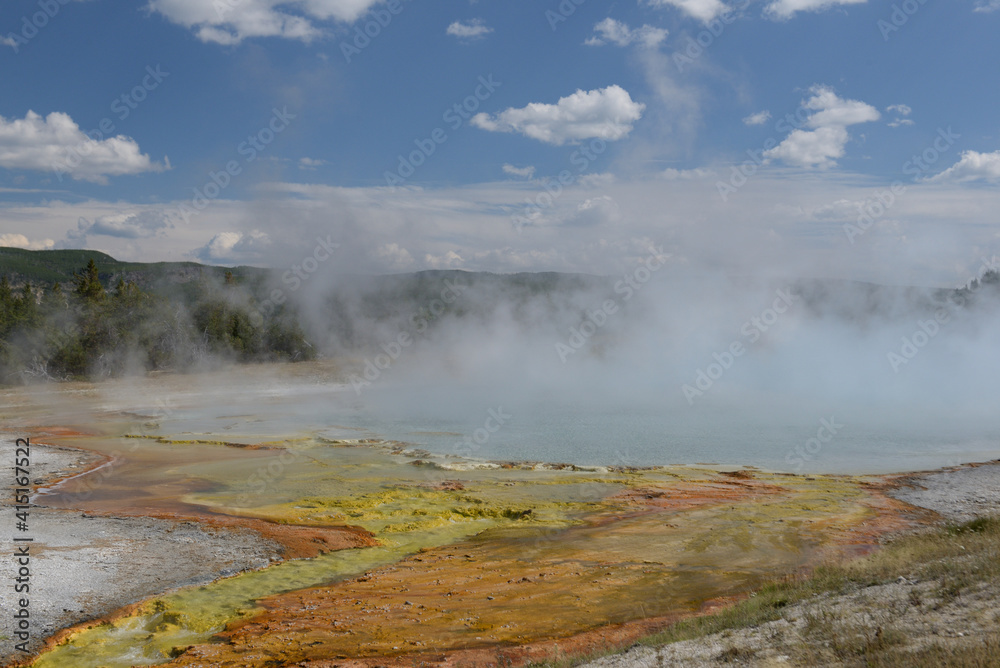 Grand Prismatic Spring at Yellowstone National Park, Wyoming