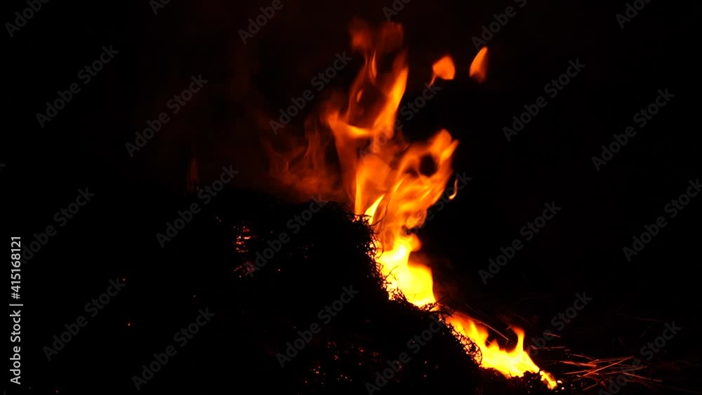 Flaming hot camp fire at the night time. Flaming hot camp fire at the night time.