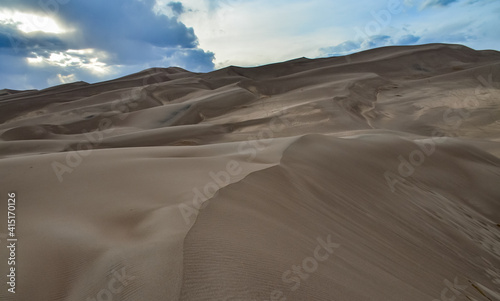Desert landscape  Great Sand Dunes National Park  Colorado  US