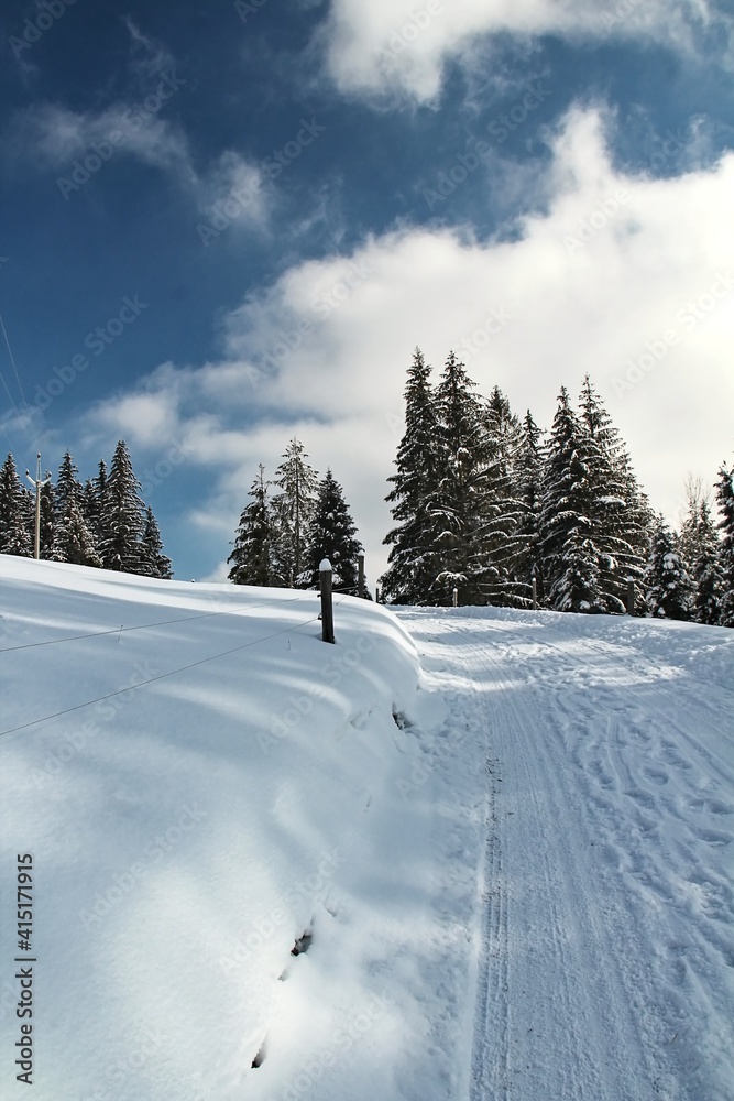 Beautiful winter scenery, Beskydy mountains Beautiful winter scenery, Beskydy mountains